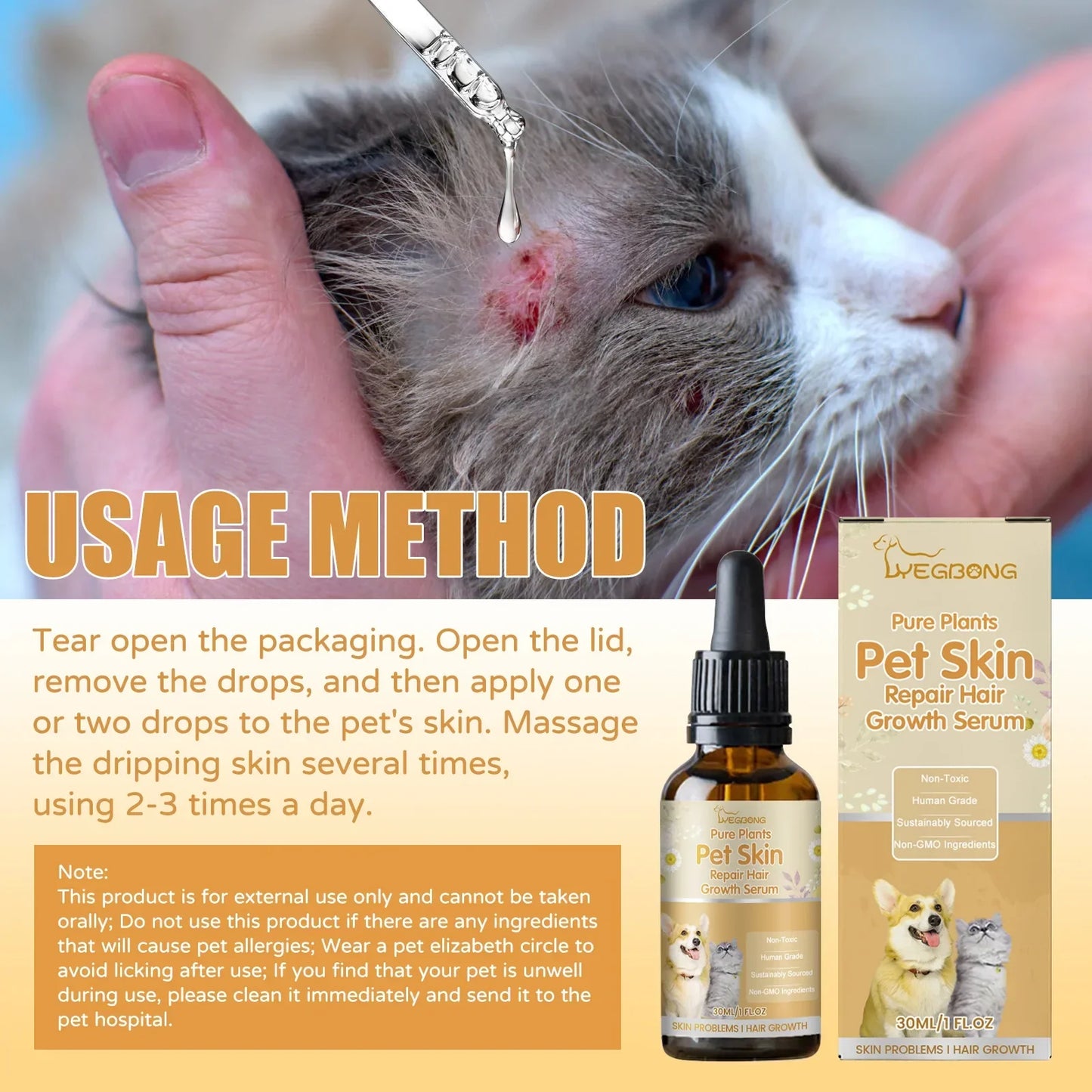 Pet Skin Repair Serum – Healing Formula (30 ml)