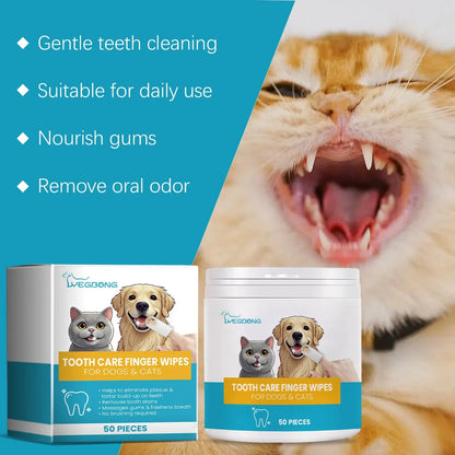 Dental Finger Wipes – Fresh Breath & Oral Care (50 pcs)