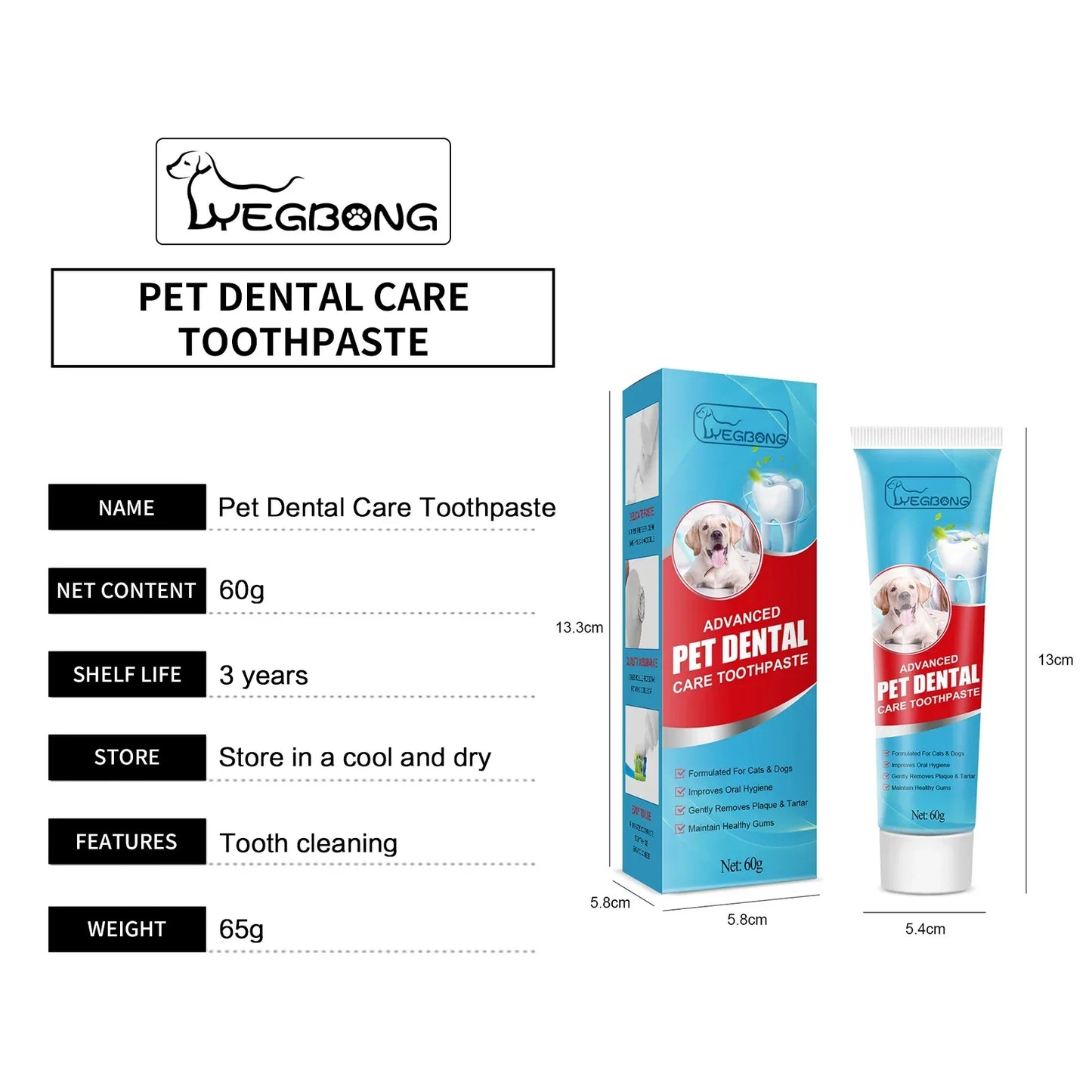 Pet Toothpaste – Safe Oral Care for Dogs (60 g)