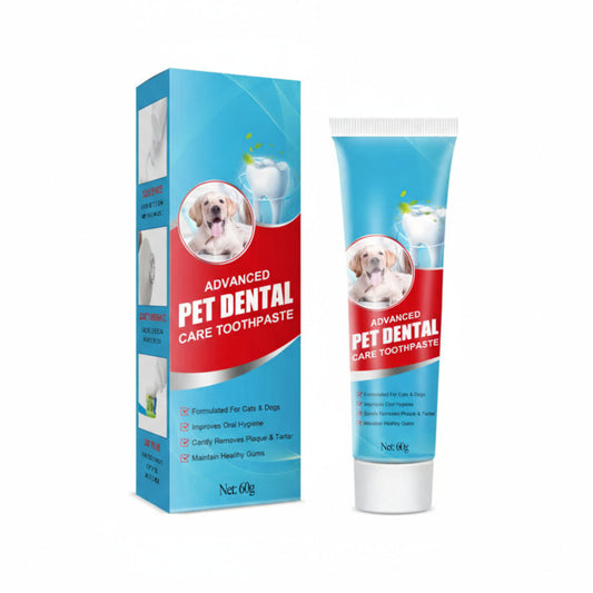 Advanced Pet Dental Care Toothpaste packaging with tube and box on a white background